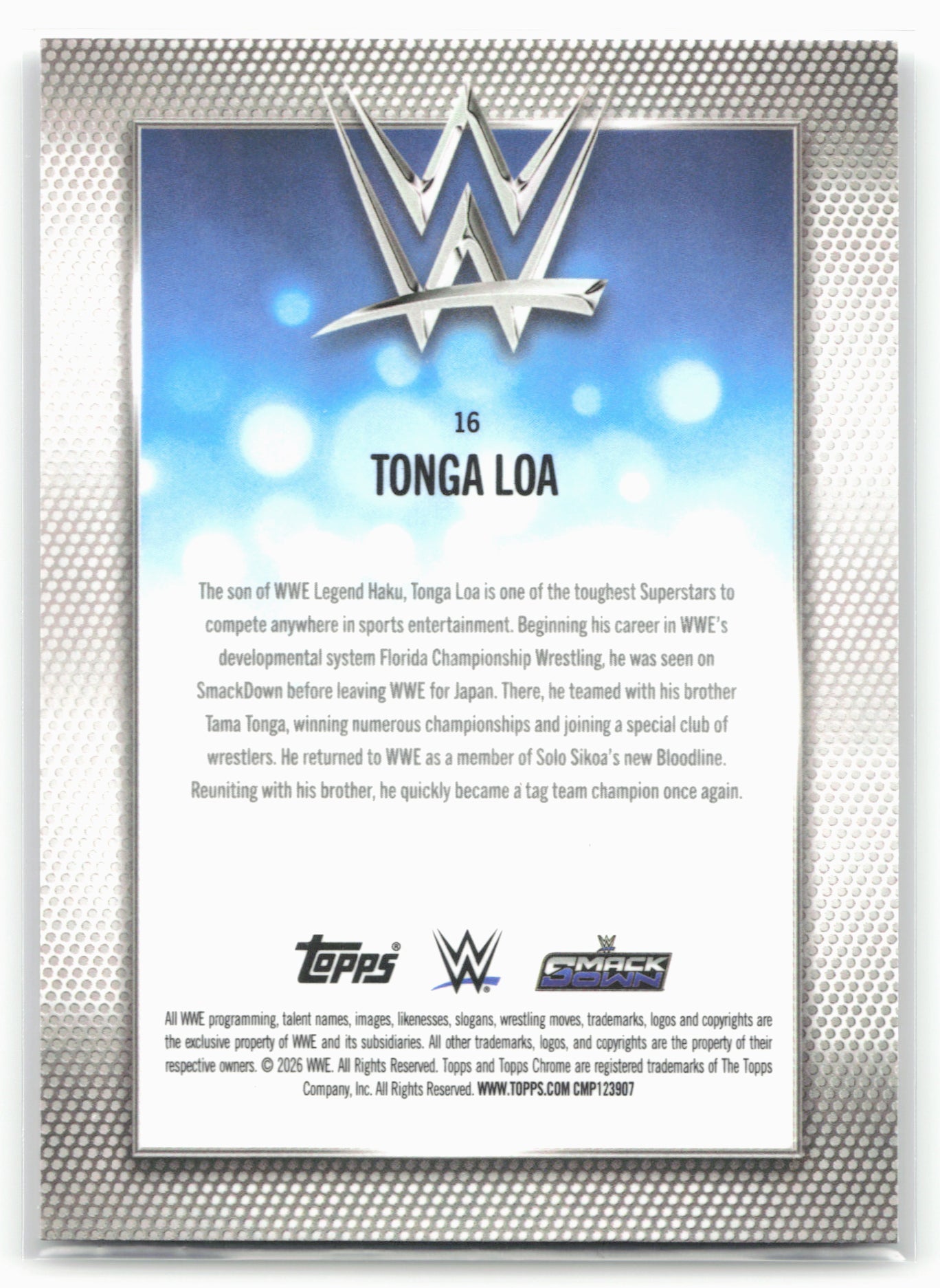 2026 Topps Chrome WWE - Prism Refractor #16 Tonga Loa