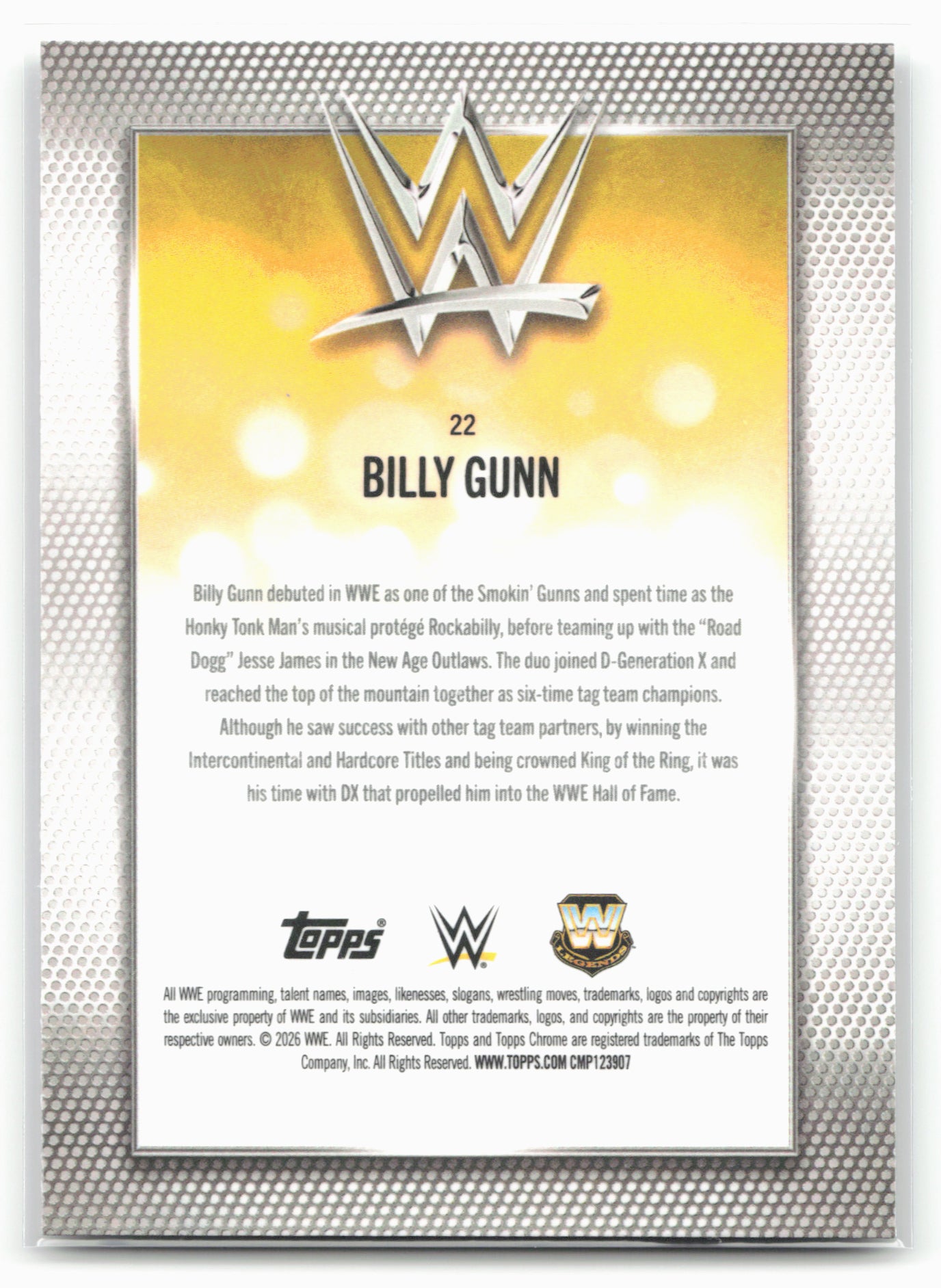 2026 Topps Chrome WWE - Prism Refractor #22 Billy Gunn