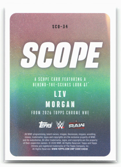 2026 Topps Chrome WWE #SCO-34 Liv Morgan Scope