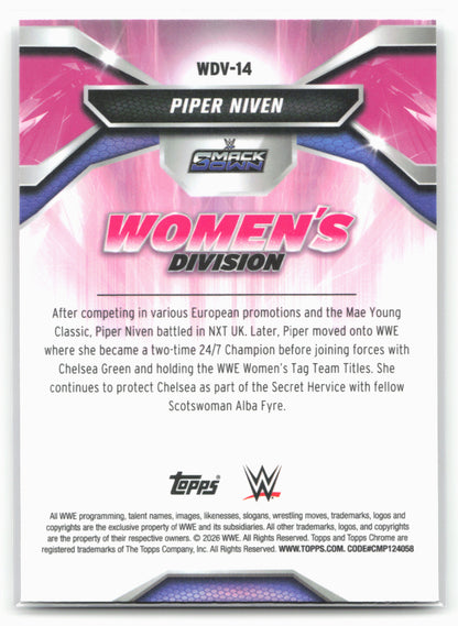 2026 Topps Chrome WWE #WDV-14 Piper Niven Women's Division