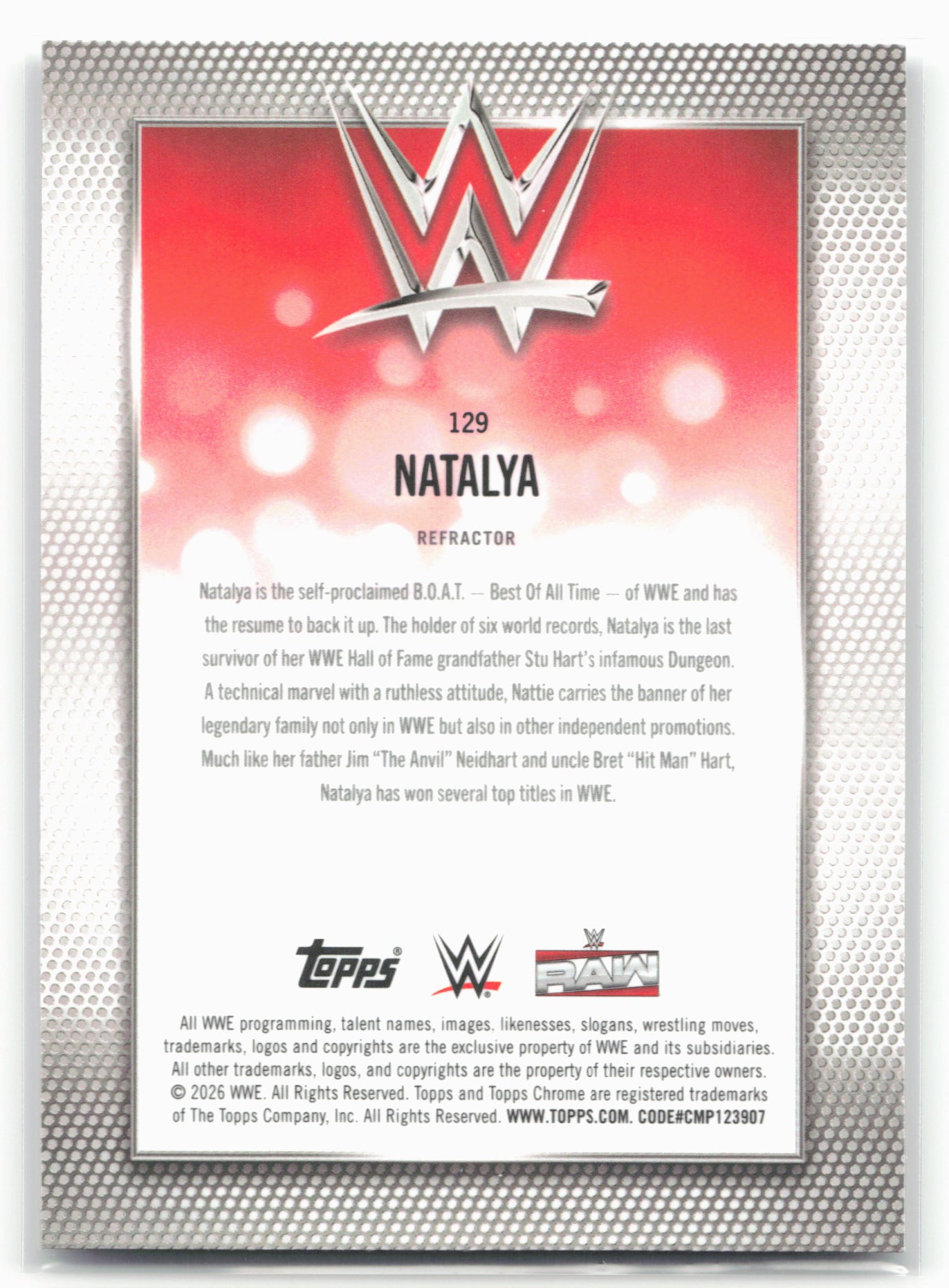 2026 Topps Chrome WWE - Refractor #129 Natalya