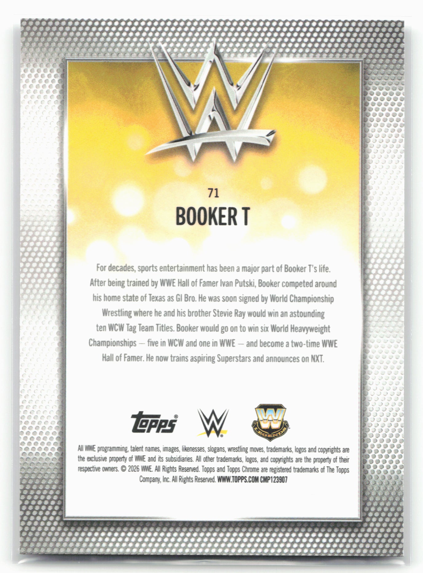 2026 Topps Chrome WWE - Sonar Refractor #71 Booker T