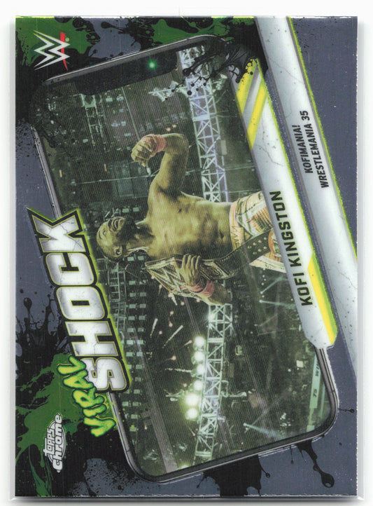 2026 Topps Chrome WWE #VIR-12 Kofi Kingston Viral Shock