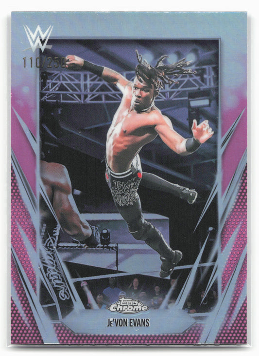 2026 Topps Chrome WWE - Pink Refractor #186 Je'Von Evans