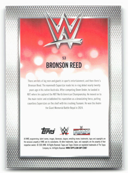 2026 Topps Chrome WWE - Purple Refractor #53 Bronson Reed