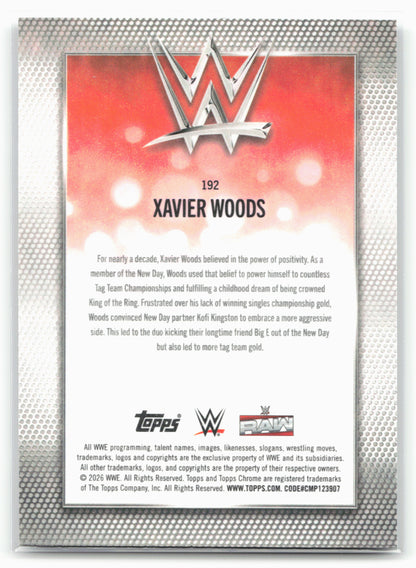 2026 Topps Chrome WWE - Teal Refractor #192 Xavier Woods