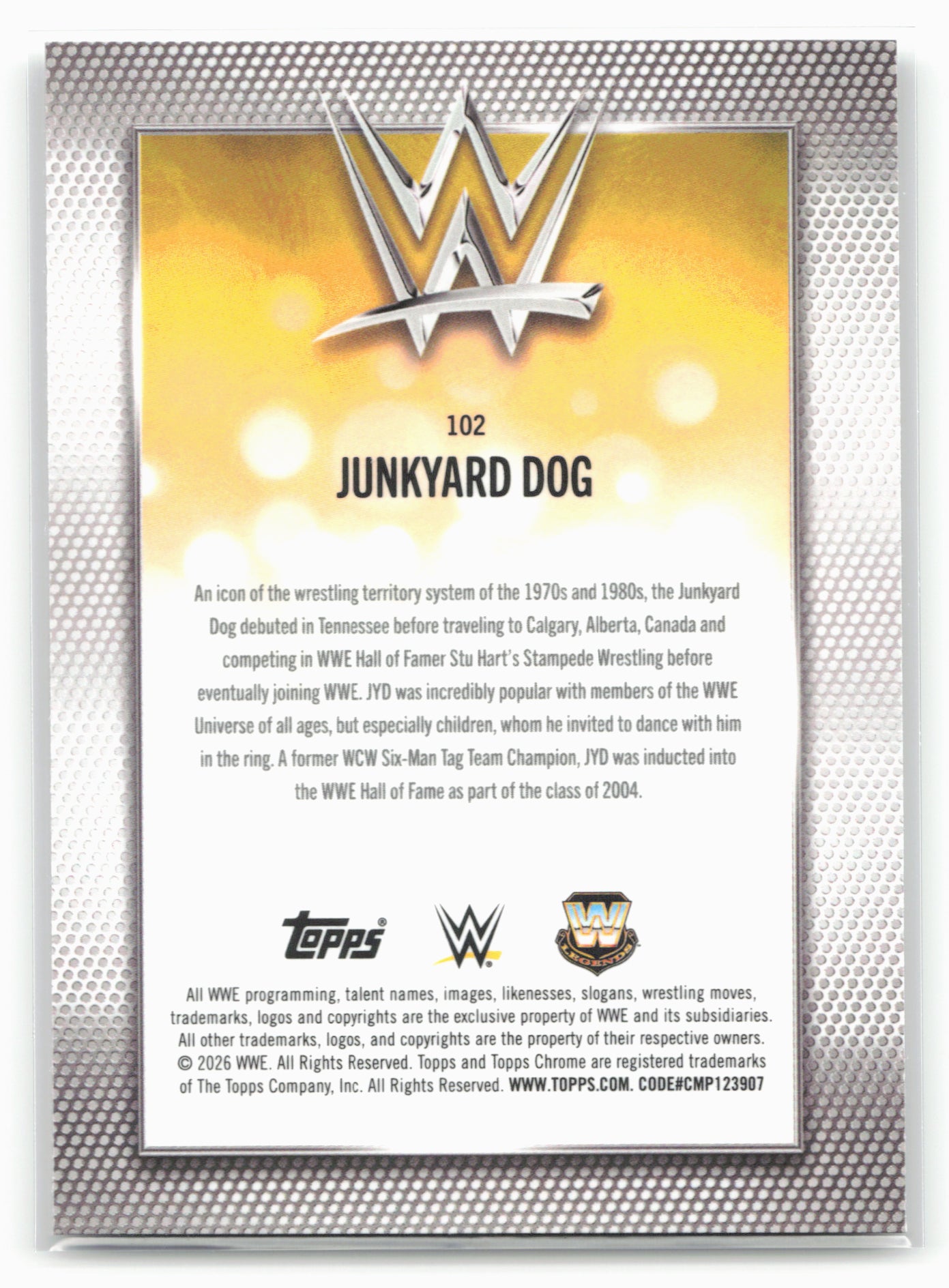 2026 Topps Chrome WWE #102 Junkyard Dog