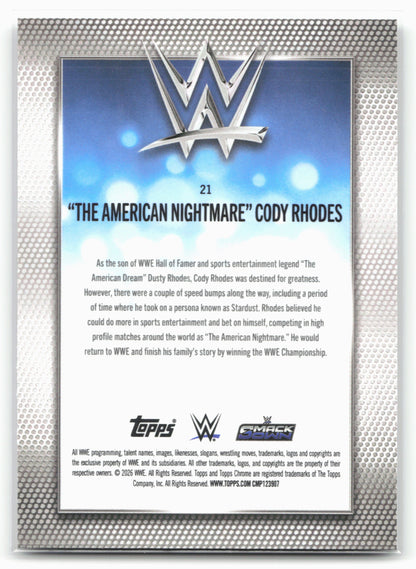 2026 Topps Chrome WWE #21 "The American Nightmare" Cody Rhodes