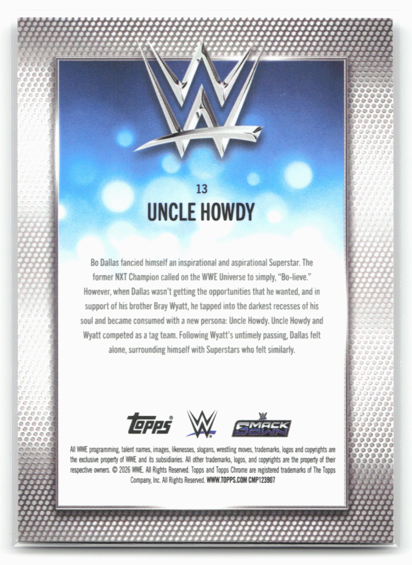2026 Topps Chrome WWE #13 Uncle Howdy