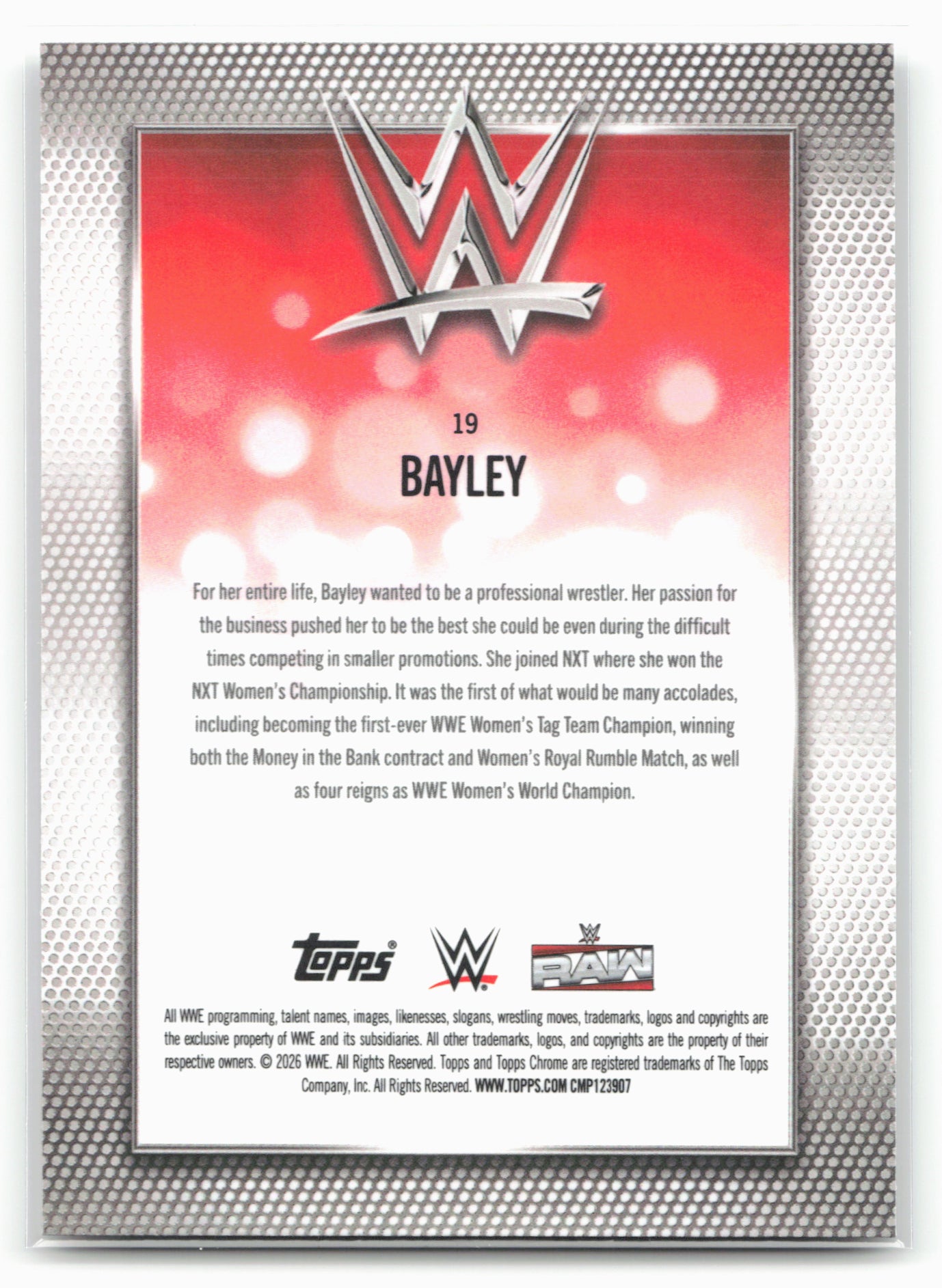2026 Topps Chrome WWE #19 Bayley