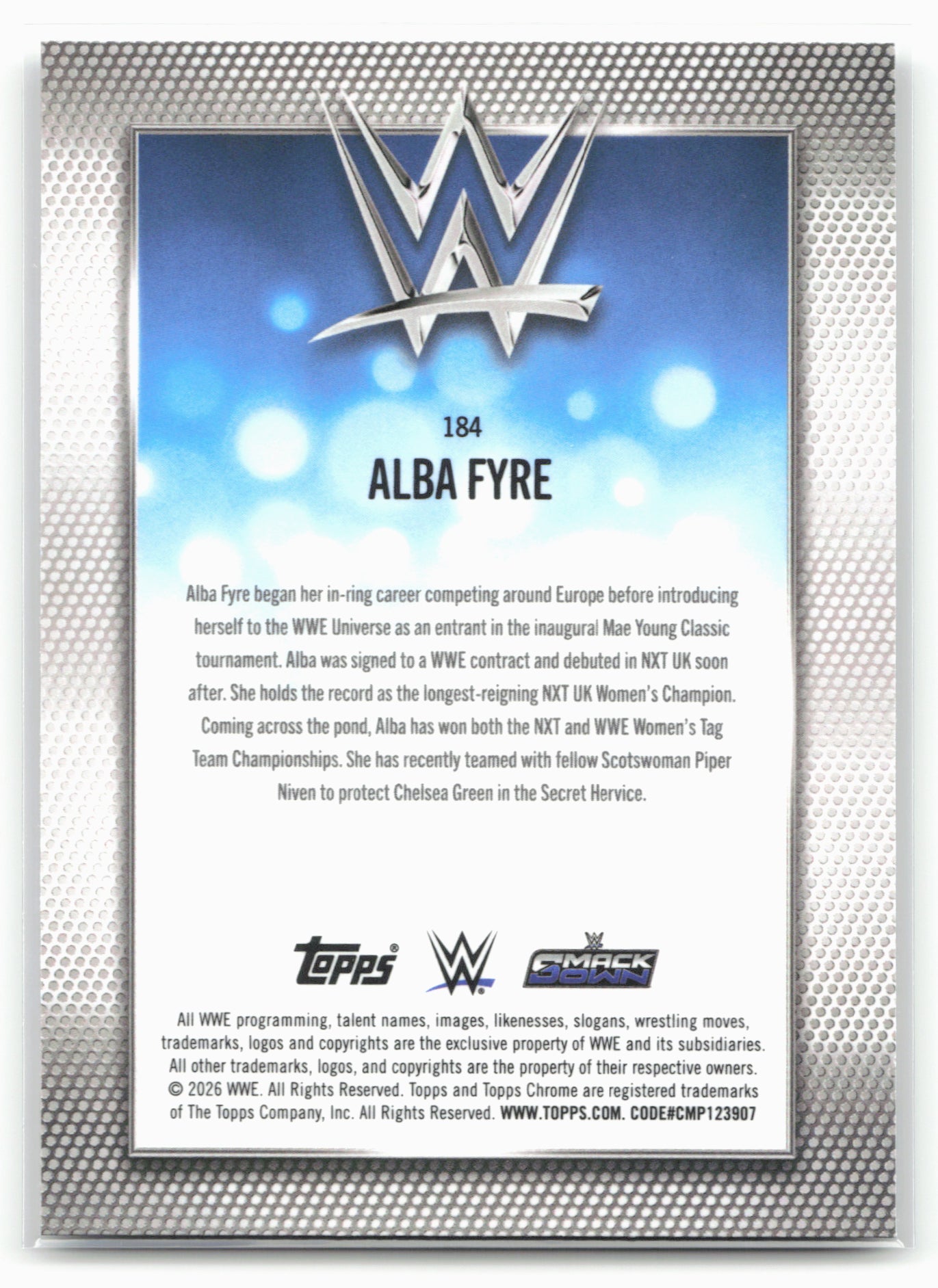2026 Topps Chrome WWE #184 Alba Fyre