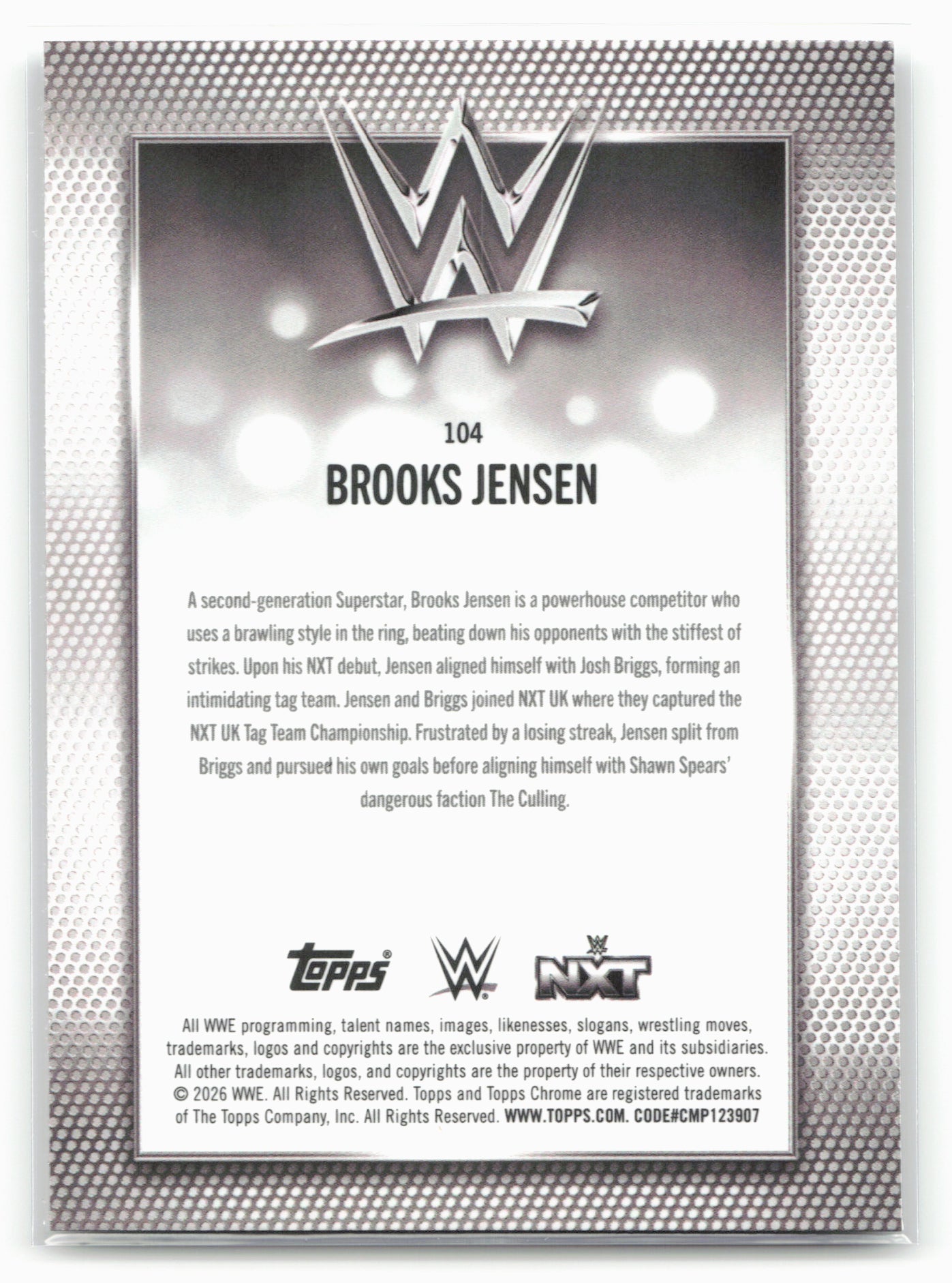2026 Topps Chrome WWE #104 Brooks Jensen