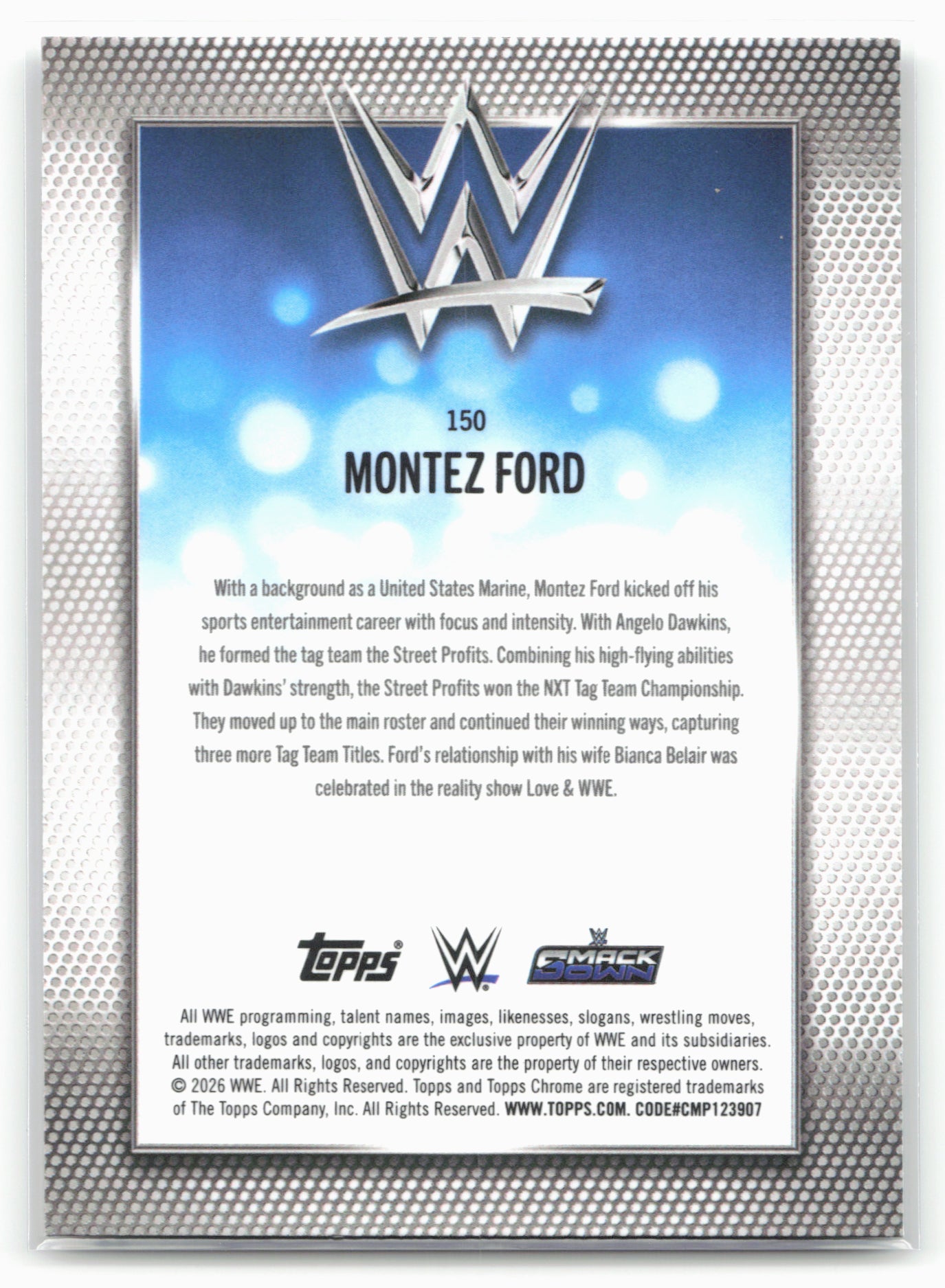 2026 Topps Chrome WWE #150 Montez Ford
