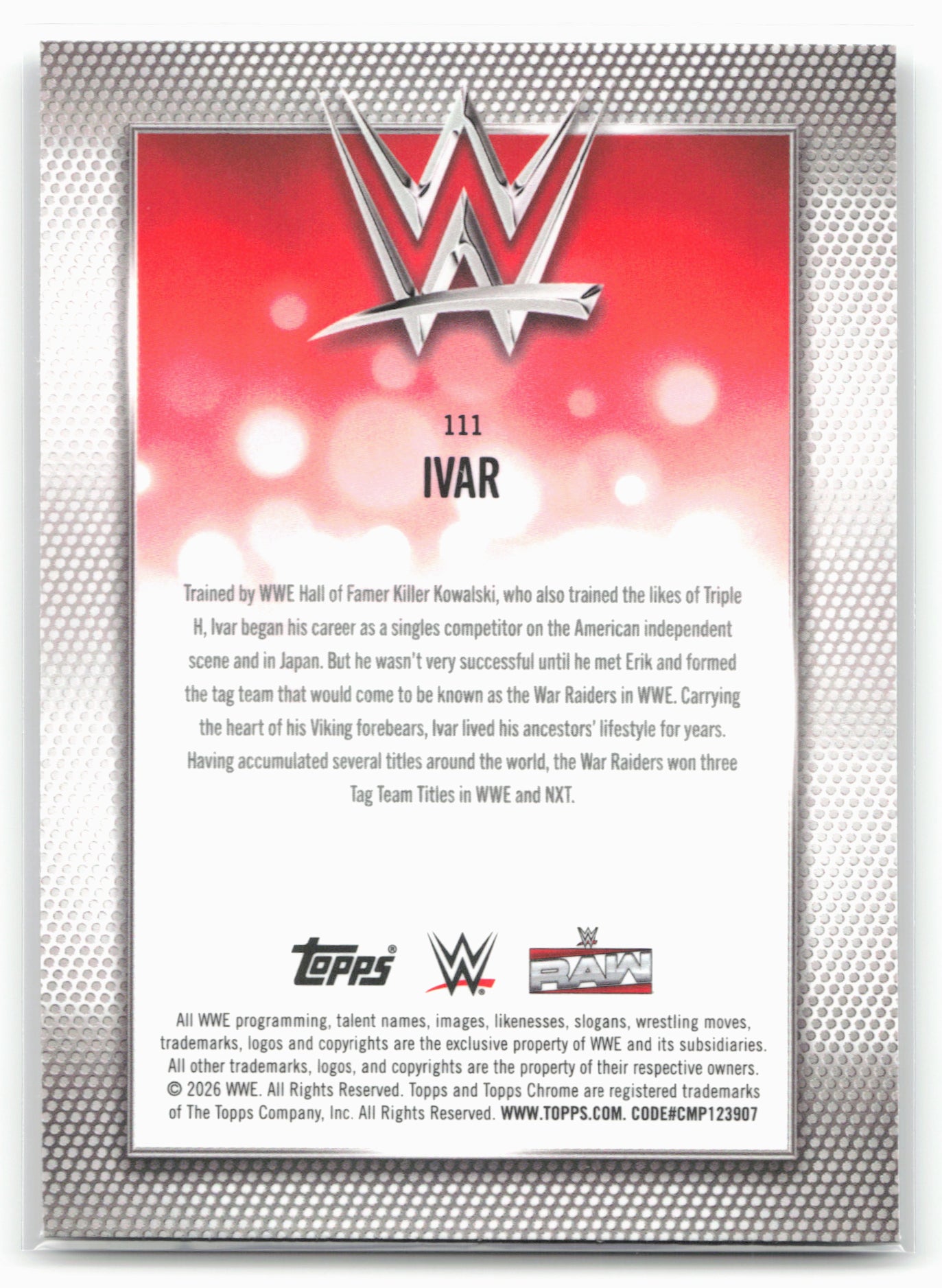 2026 Topps Chrome WWE #111 Ivar
