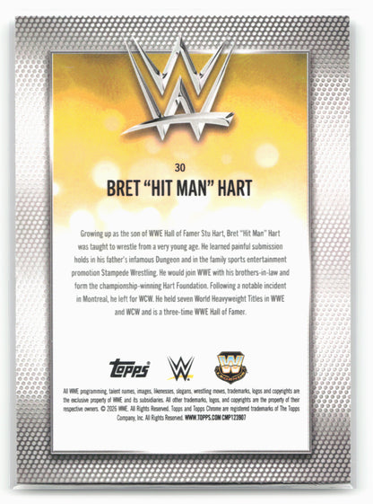 2026 Topps Chrome WWE #30 Bret "Hit Man" Hart