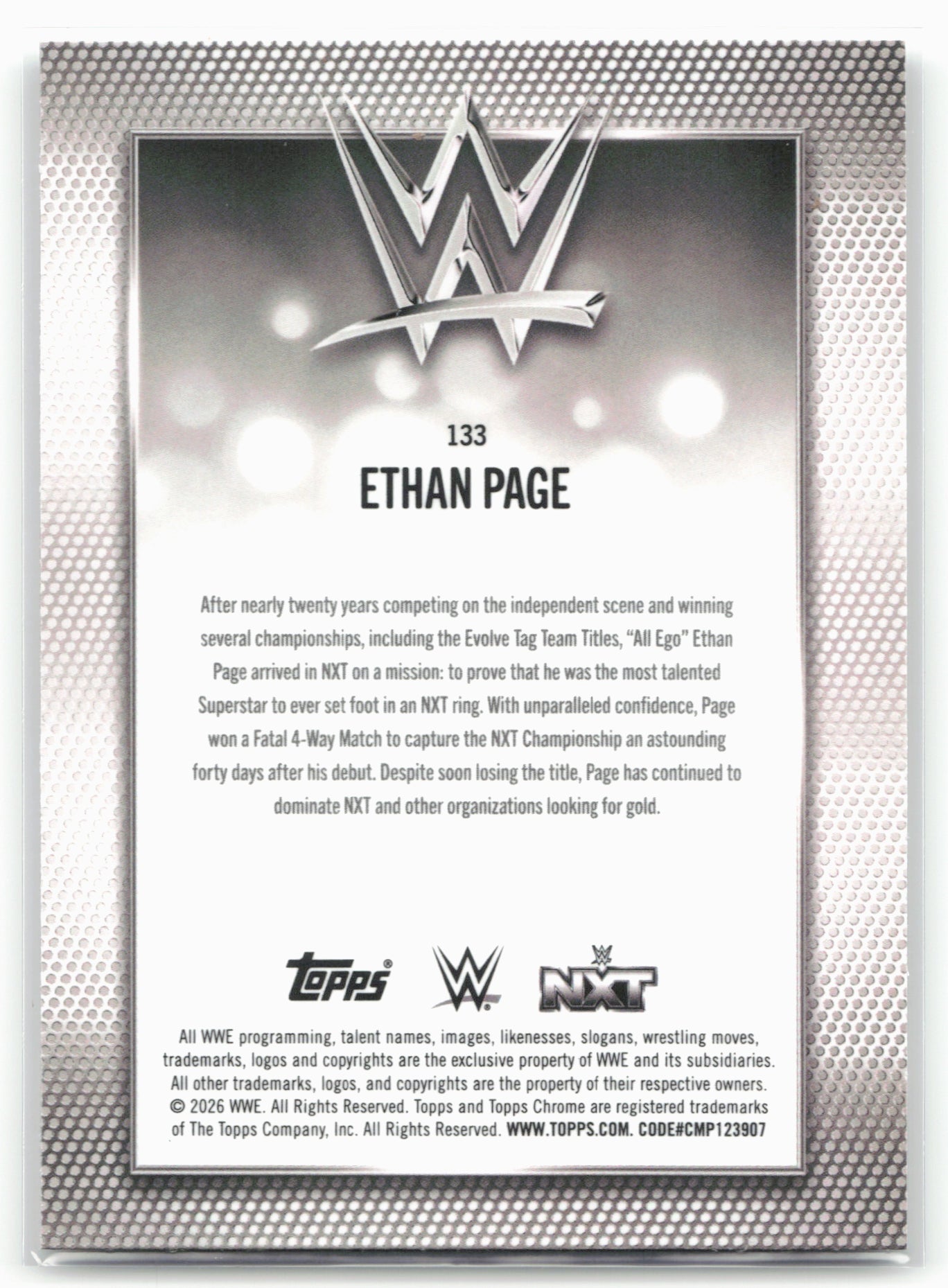 2026 Topps Chrome WWE #133 Ethan Page
