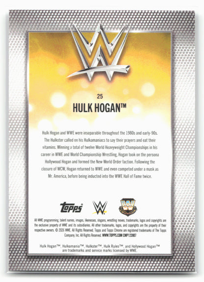 2026 Topps Chrome WWE #25 Hulk Hogan