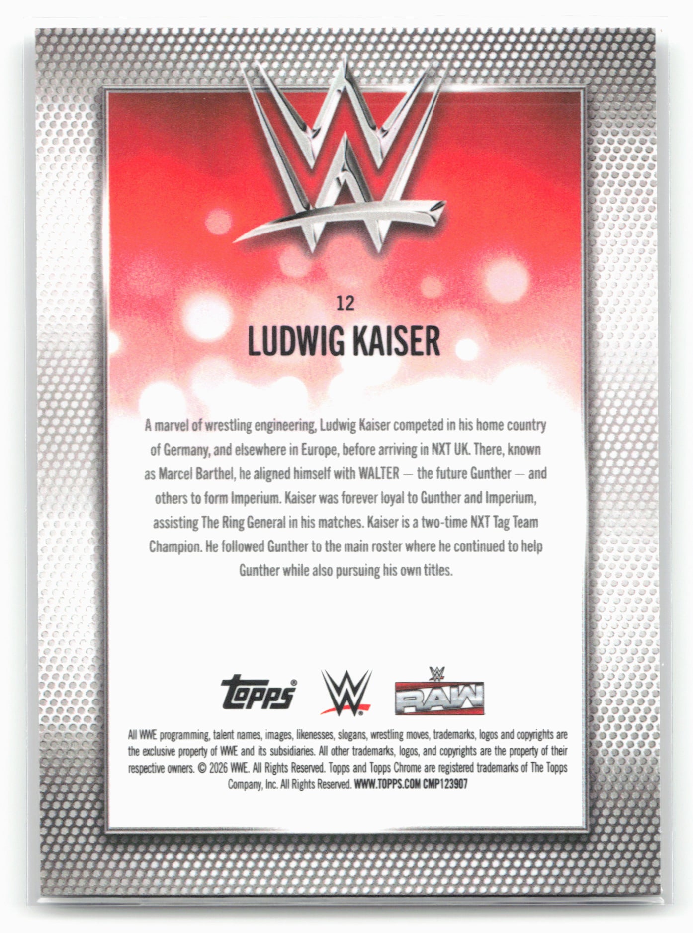 2026 Topps Chrome WWE #12 Ludwig Kaiser