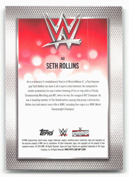 2026 Topps Chrome WWE #40 Seth Rollins