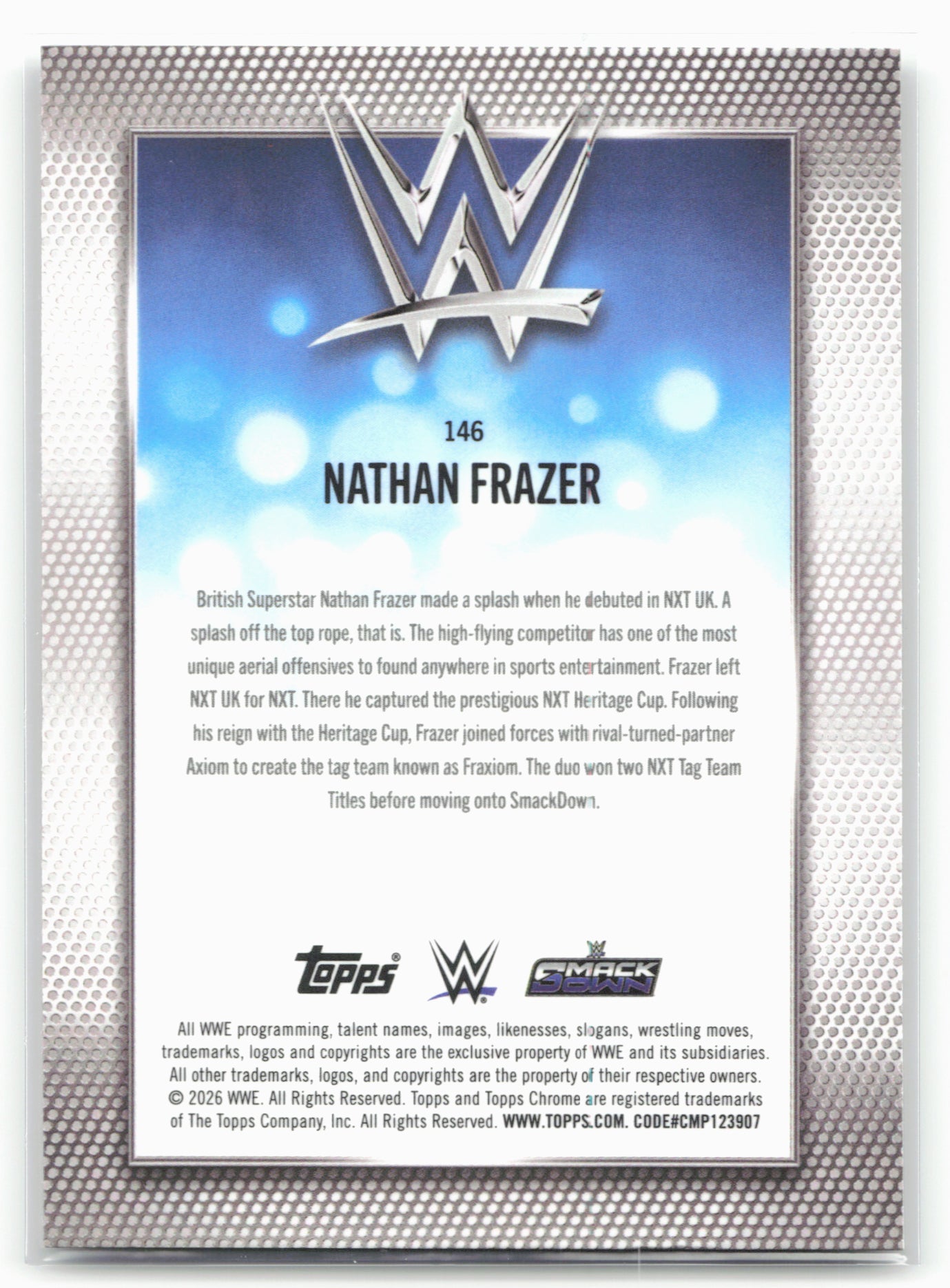2026 Topps Chrome WWE #146 Nathan Frazer