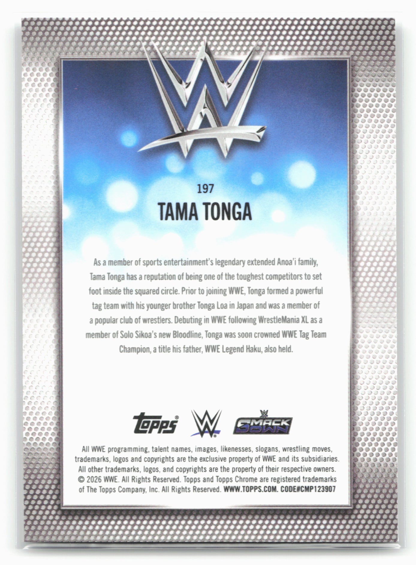 2026 Topps Chrome WWE #197 Tama Tonga