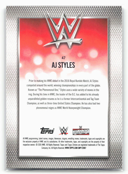 2026 Topps Chrome WWE #47 AJ Styles
