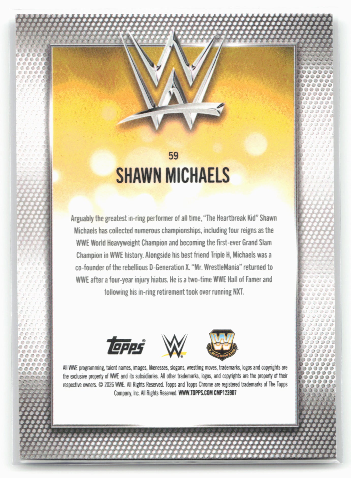 2026 Topps Chrome WWE #59 Shawn Michaels