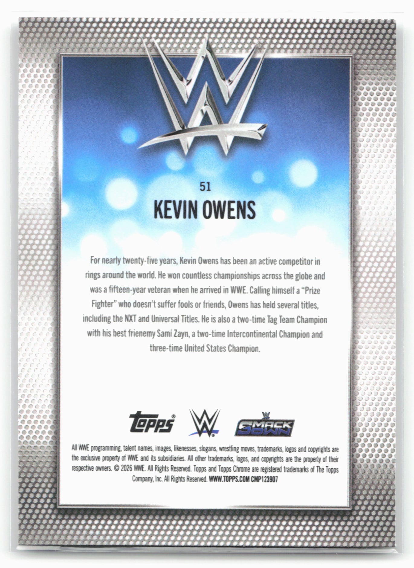 2026 Topps Chrome WWE #51 Kevin Owens