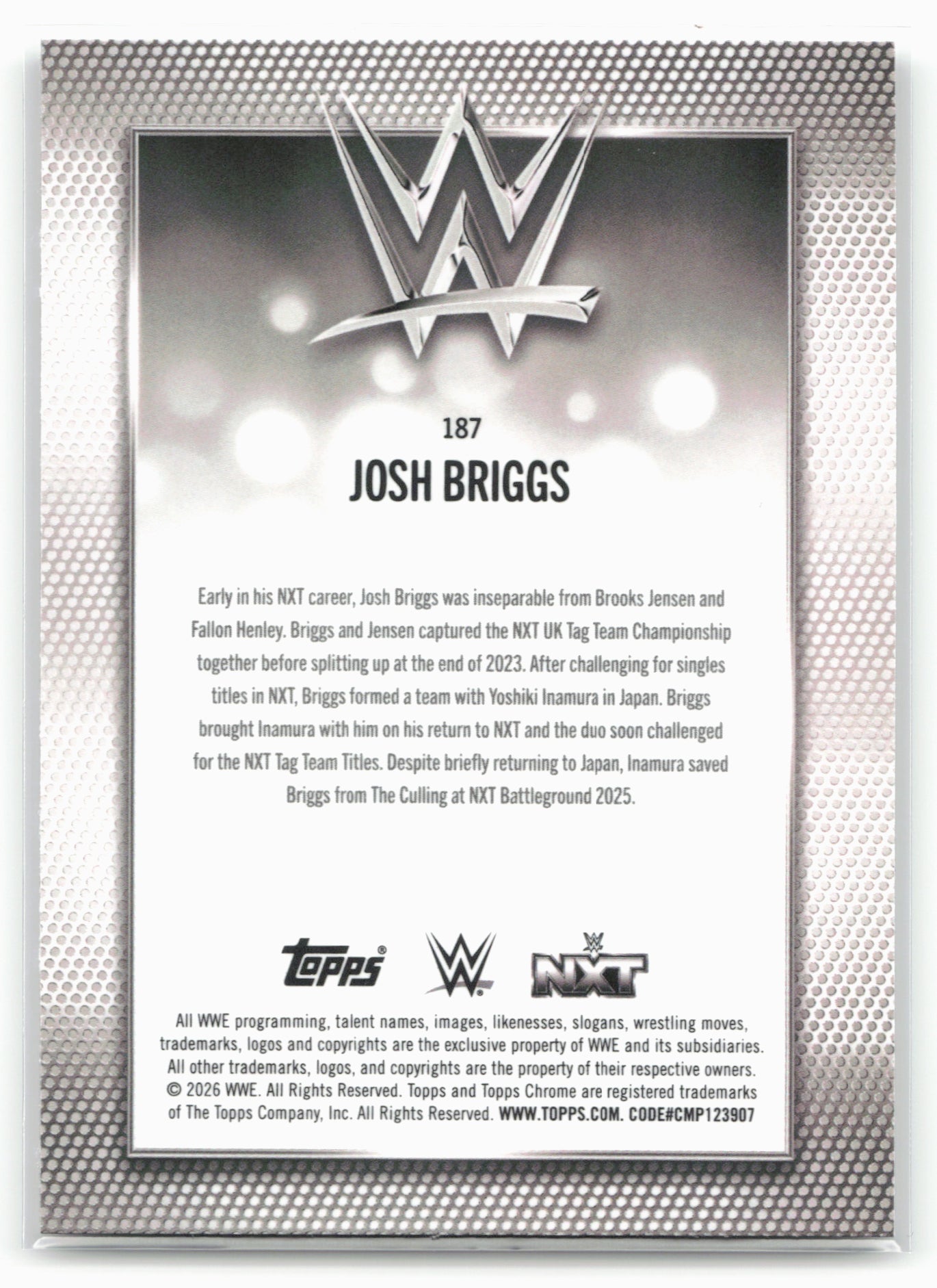 2026 Topps Chrome WWE #187 Josh Briggs