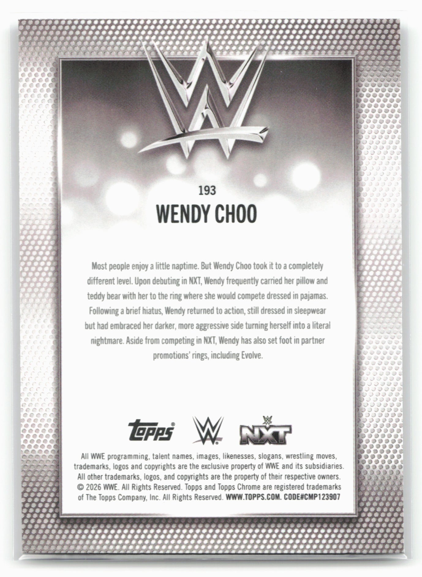 2026 Topps Chrome WWE #193 Wendy Choo