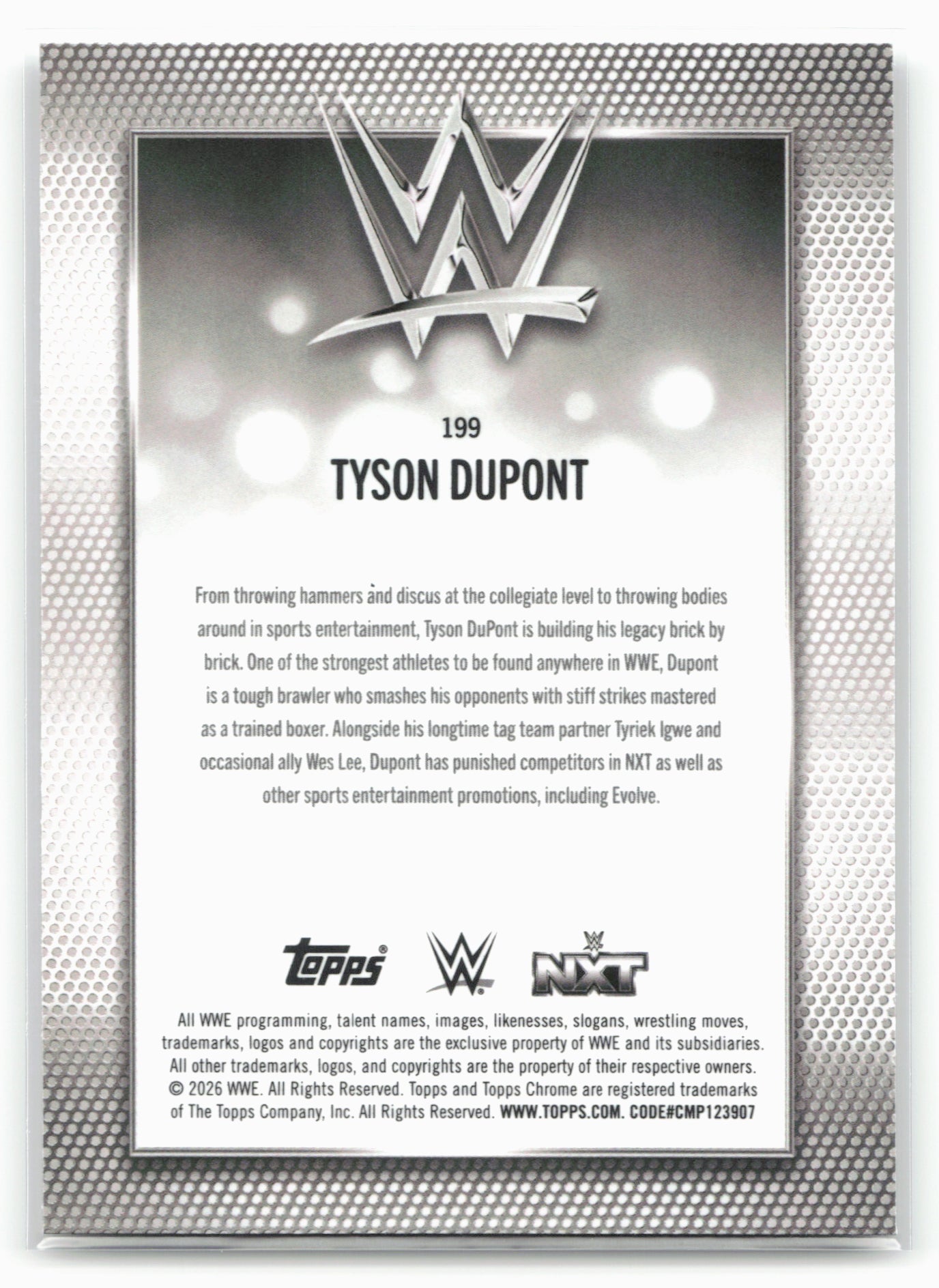 2026 Topps Chrome WWE #199 Tyson Dupont