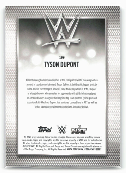 2026 Topps Chrome WWE #199 Tyson Dupont