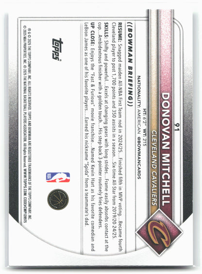2025-26 Bowman #91 Donovan Mitchell