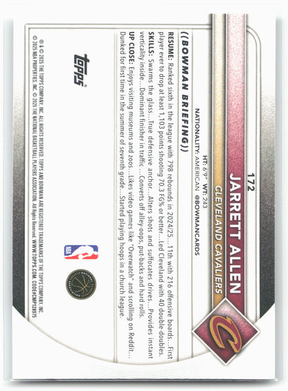 2025-26 Bowman #172 Jarrett Allen