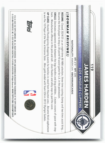 2025-26 Bowman #119 James Harden