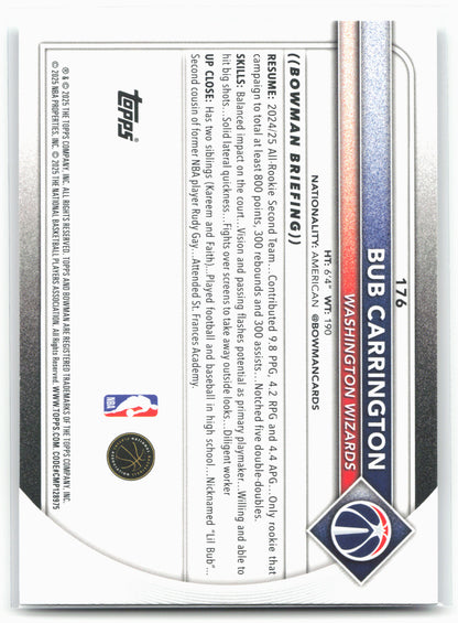 2025-26 Bowman #176 Bub Carrington