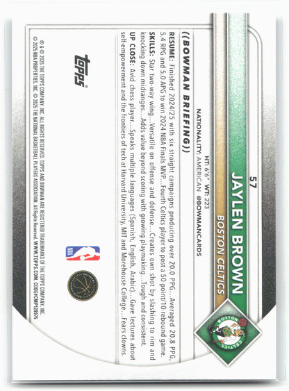 2025-26 Bowman #57 Jaylen Brown