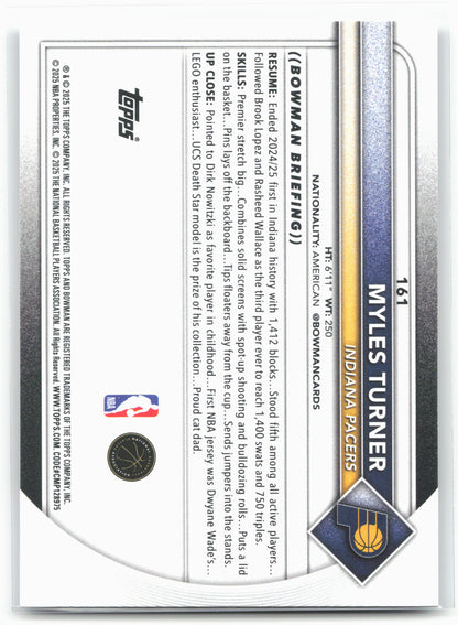 2025-26 Bowman #161 Myles Turner