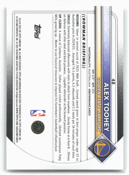 2025-26 Bowman #48 Alex Toohey