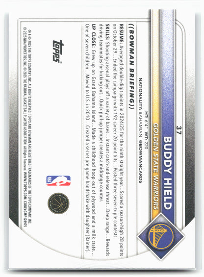 2025-26 Bowman #37 Buddy Hield