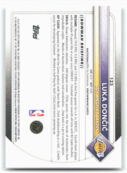 2025-26 Bowman #123 Luka Dončić