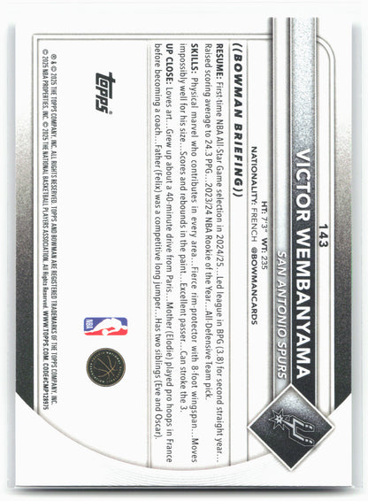 2025-26 Bowman #143 Victor Wembanyama