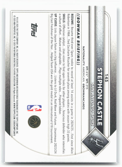 2025-26 Bowman #145 Stephon Castle