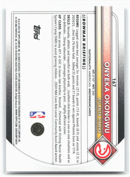 2025-26 Bowman #167 Onyeka Okongwu