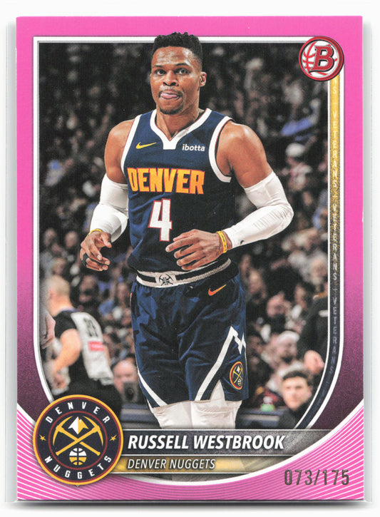 2025-26 Bowman #102 Russell Westbrook Pink Border #/175