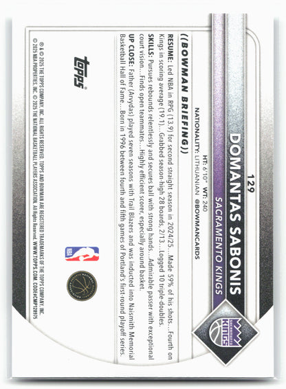 2025-26 Bowman #129 Domantas Sabonis
