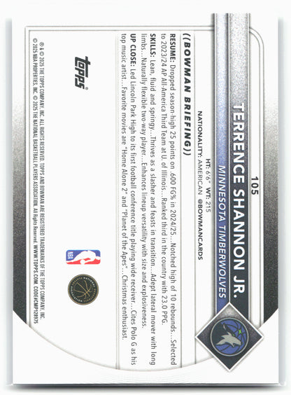 2025-26 Bowman #105 Terrence Shannon Jr.