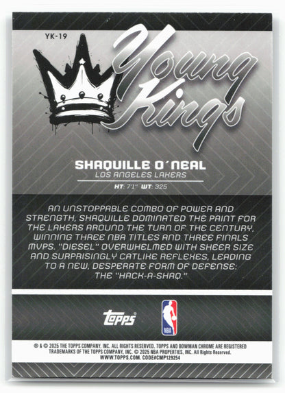 2025-26 Bowman #YK-19 Shaquille O'Neal Young Kings