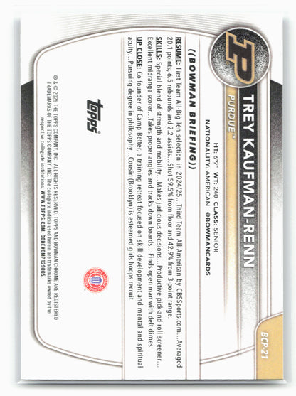 2025-26 Bowman #BCP-21 Trey Kaufman-Renn Chrome Prospects