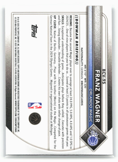 2025-26 Bowman #BCV-95 Franz Wagner Chrome